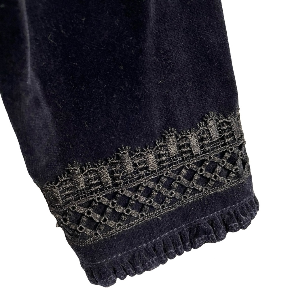 Medium INC Unique Blue Velvet and Black Brocade Jacket - Picture 5 of 10